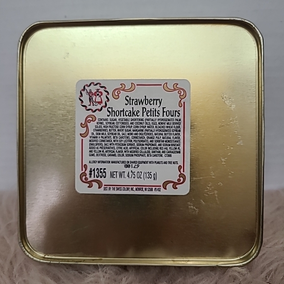 Vintage Metal Tin Horse Drawn Christmas Sleigh Petits Fours Made in USA - Picture 3 of 12